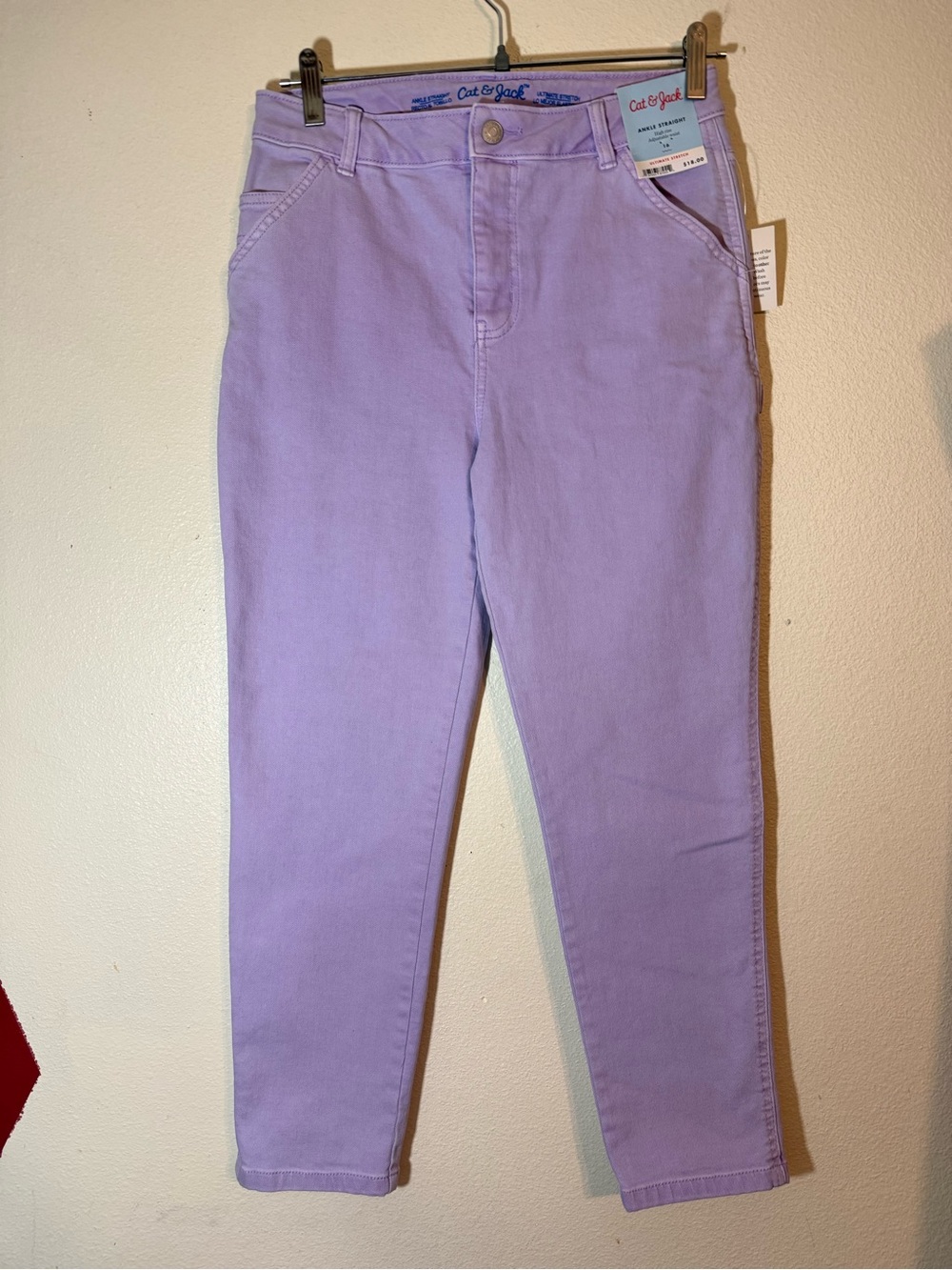 Cat & Jack Girls Ankle Straight Lavender Pants - Size 16  NWT